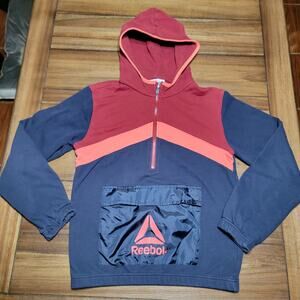 Reebok Kids LS Full Zip Hooded Jacket w/ Large Front Pocket - Size XL (14/16)